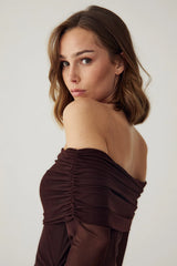 Noella Melani LS Dress - Dark Chocolate