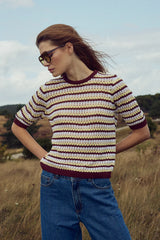Noella N-Maylin Knit - Dina Brown Stripe