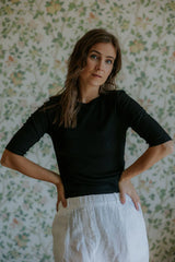 Not Sisters Everyday Basic SS Blouse - Black