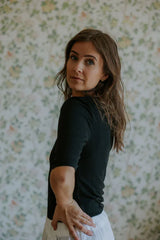 Not Sisters Everyday Basic SS Blouse - Black