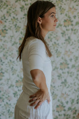 Not Sisters Everyday Basic SS Blouse - Off White