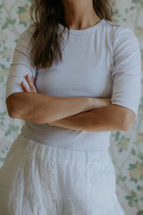 Not Sisters Everyday Basic SS Blouse - White
