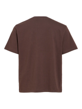 Vila Vora S/S Heart Emb T-shirt - Coffee Bean