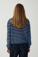 Noella N-Mertice Knit Cardigan - Blue Stripe