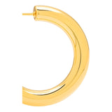 Lulu Non Hoops Chunky Medium Pair Shiny - Gold Plated