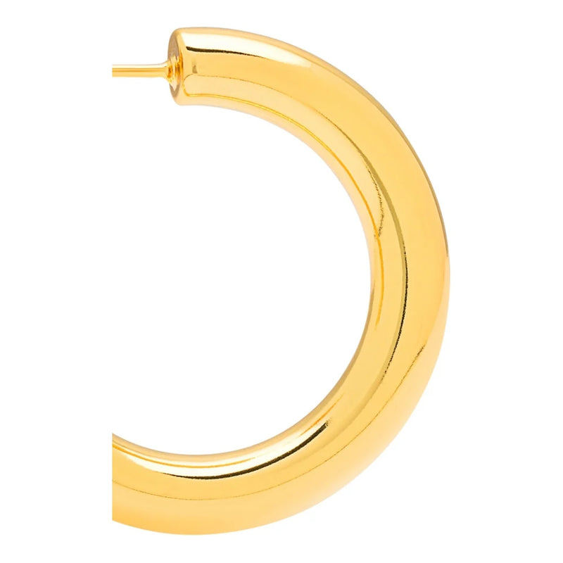 Lulu Non Hoops Chunky Medium Pair Shiny - Gold Plated