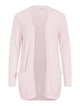 Vila Viril Open L/S Knit Cardigan - Cherry Blossom