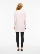 Vila Viril Open L/S Knit Cardigan - Cherry Blossom