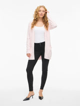 Vila Viril Open L/S Knit Cardigan - Cherry Blossom