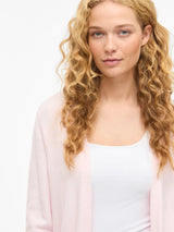 Vila Viril Open L/S Knit Cardigan - Cherry Blossom