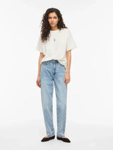 Vila Monie Floral O-Neck - Snow White Center Flower