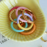 Lulu Pattern Ring - Burnt Coral