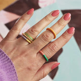 Lulu Pattern Ring - Light Green