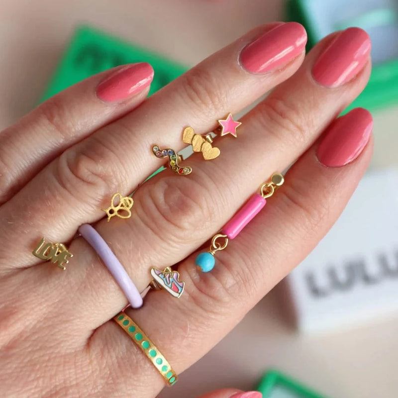 Lulu Pattern Ring - Light Green