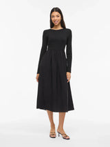 Vila Stine L/S Midi Dress FW - Black