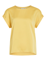 Vila Ellette satin top - Yarrow