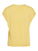 Vila Ellette satin top - Yarrow