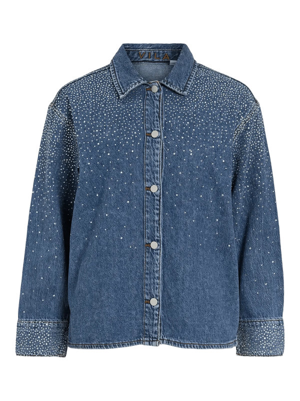 Vila Pal L/S Denim Glitter Shirt