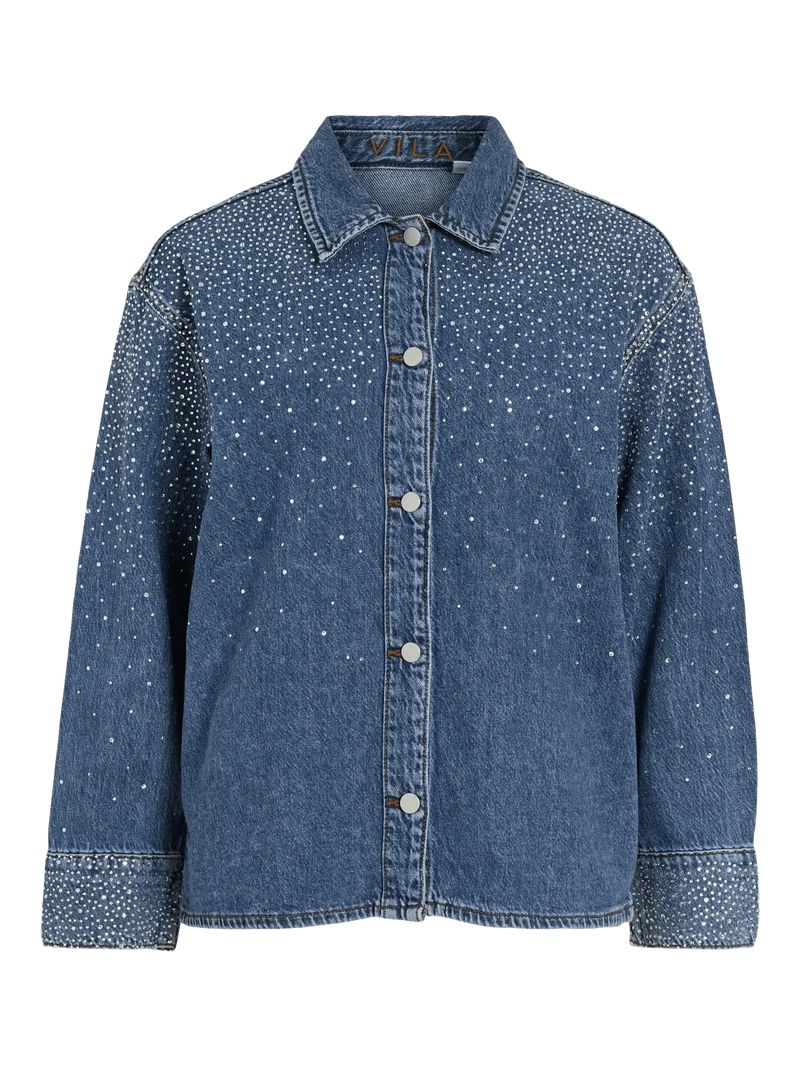 Vila Pal L/S Denim Glitter Shirt