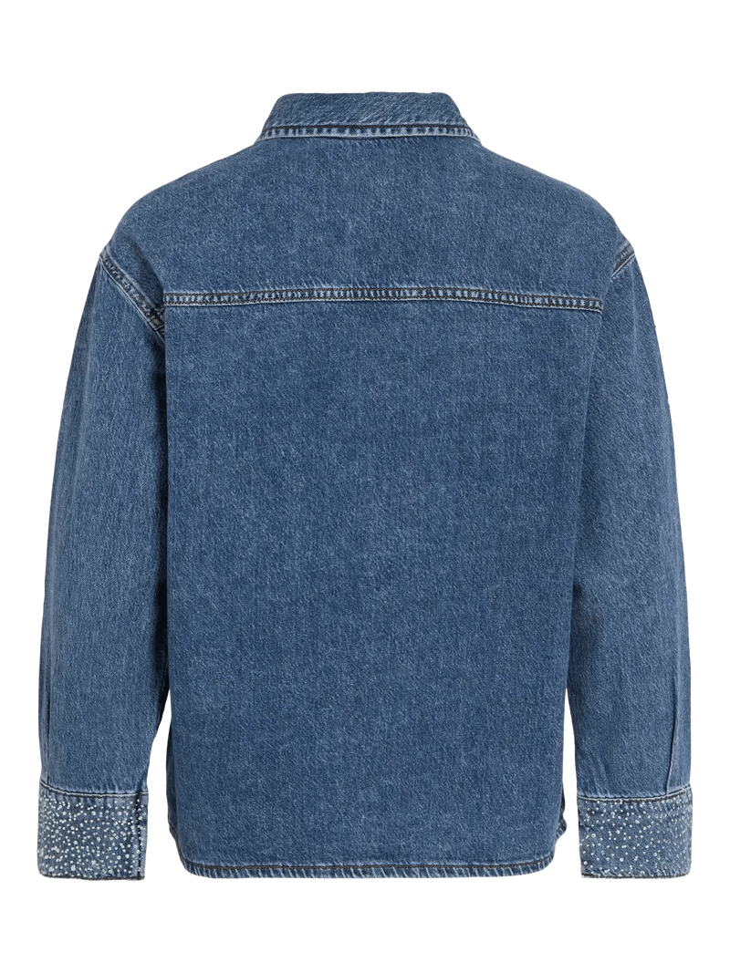 Vila Pal L/S Denim Glitter Shirt