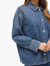Vila Pal L/S Denim Glitter Shirt