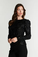Rue De Femme Edda Reversible Blouse - Black