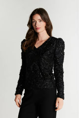 Rue De Femme Edda Reversible Blouse - Black