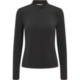 Rue De Femme Roll Neck Blouse - Black