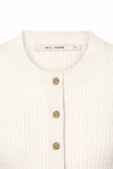 Rue De Femme Lope Knit Cardigan - White