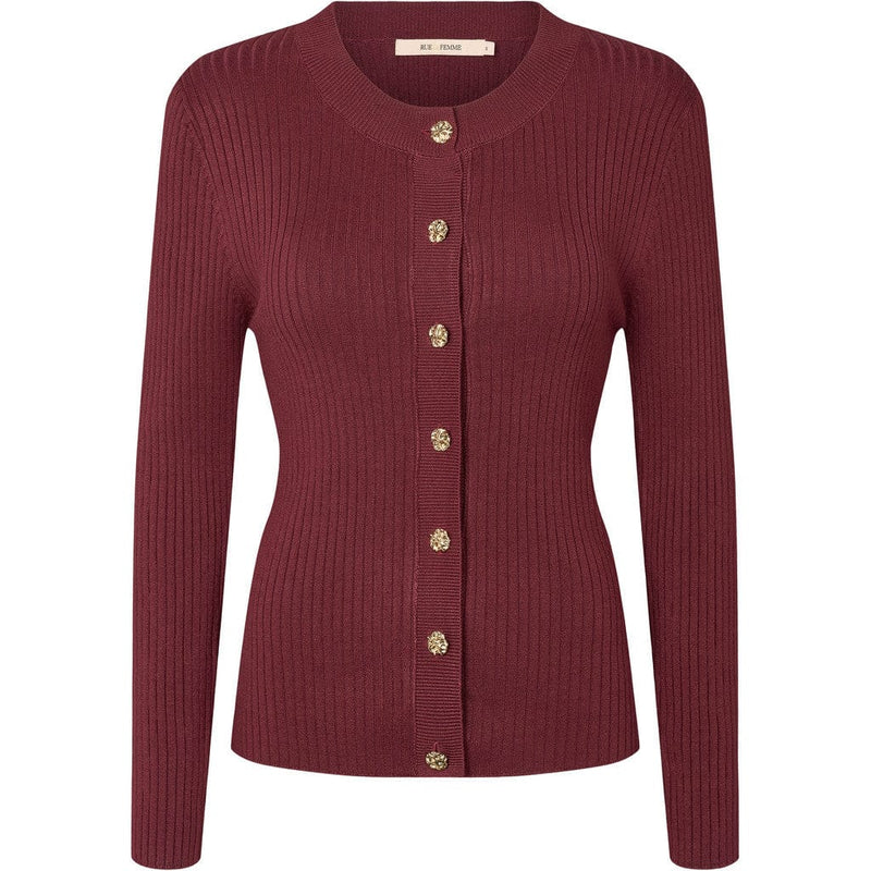 Rue de Femme Lope Knit Cardigan - Wine
