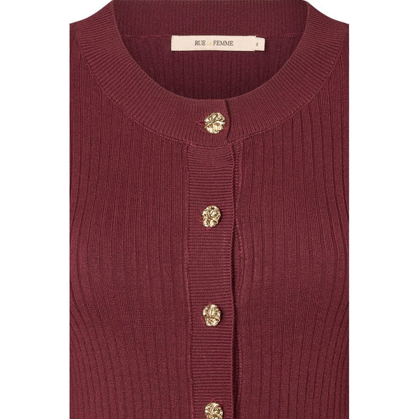Rue de Femme Lope Knit Cardigan - Wine