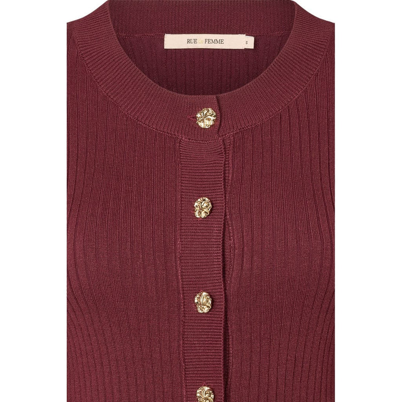 Rue de Femme Lope Knit Cardigan - Wine