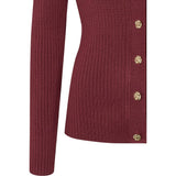 Rue de Femme Lope Knit Cardigan - Wine