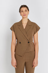Rue de Femme Solveig Vest - Dark Sand