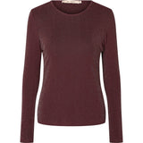 Rue de Femme Round Neck Blouse - Wine
