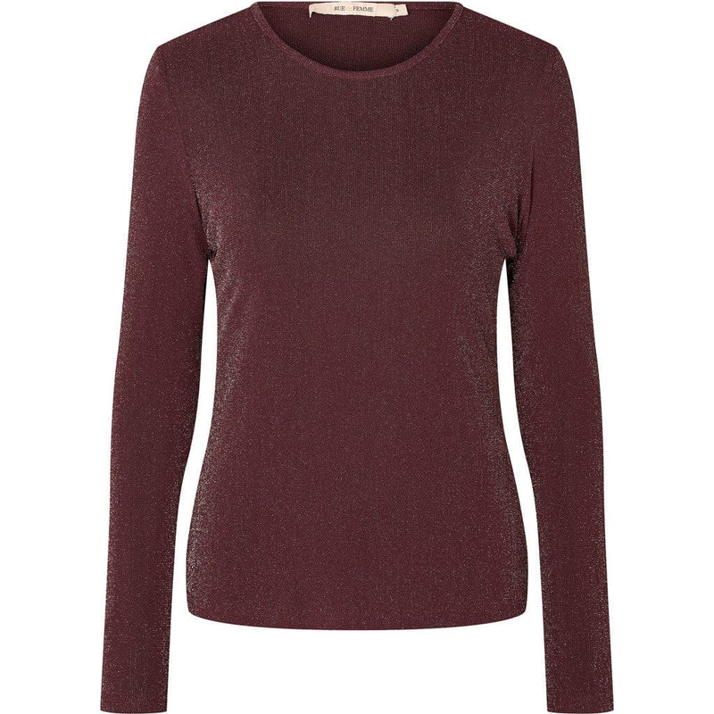 Rue de Femme Round Neck Blouse - Wine