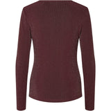 Rue de Femme Round Neck Blouse - Wine