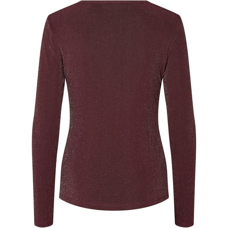 Rue de Femme Round Neck Blouse - Wine