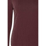 Rue de Femme Round Neck Blouse - Wine