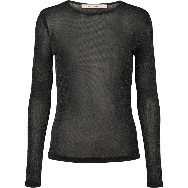 Rue de Femme Round Neck Blouse - Black