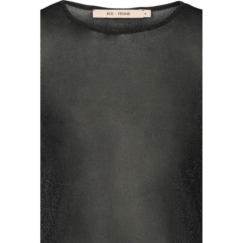Rue de Femme Round Neck Blouse - Black