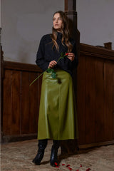 Rue de Femme Aledra Vegan Skirt Long - Moss