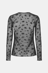 Rue De Femme Round Neck Blouse - Black