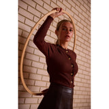 Rue De Femme Lope Knit Cardigan - Potting Soil