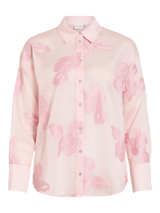 Vila Beka L/S Flower Shirt - Cherry Blossom