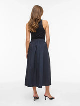 Vila sophie Hw Ankle Skirt - Navy