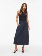 Vila sophie Hw Ankle Skirt - Navy