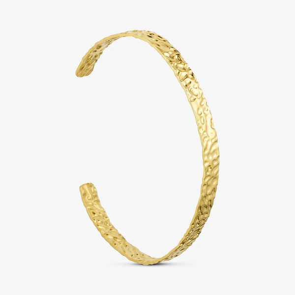 Wolff Jewelry Rustic Bangle - 18 karat guldbelagt