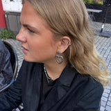 Wolff Jewelry Rustic Heart Hoops - Sølvfarvet
