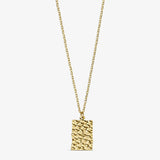 Wolff Jewelry Rustic Square Necklace - 18 karat guldbelagt